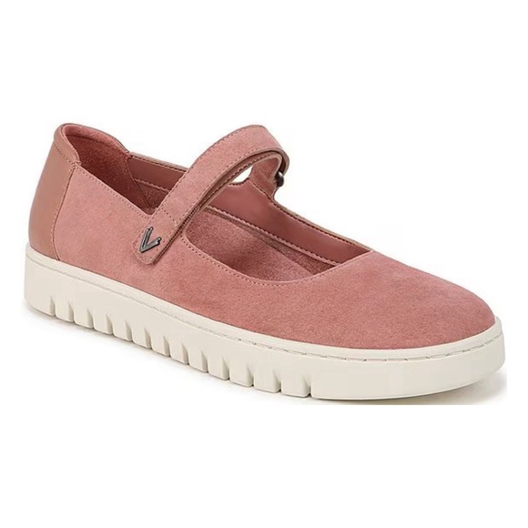 Vionic Uptown Suede Platform Mary Janes Cinder Pink Size 11 Wide - Picture 1 of 11